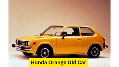 Honda Orange Old Car