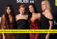 Demi Moore Attends Premiere of The Substance with Daughters